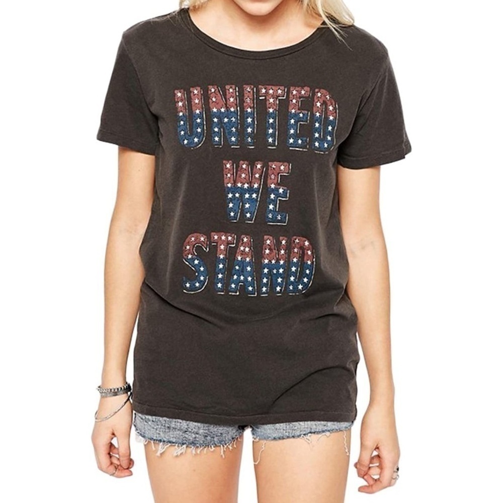 Denim & Supply Ralph Lauren United We Stand Short Sleeve Tee Washed Black XS